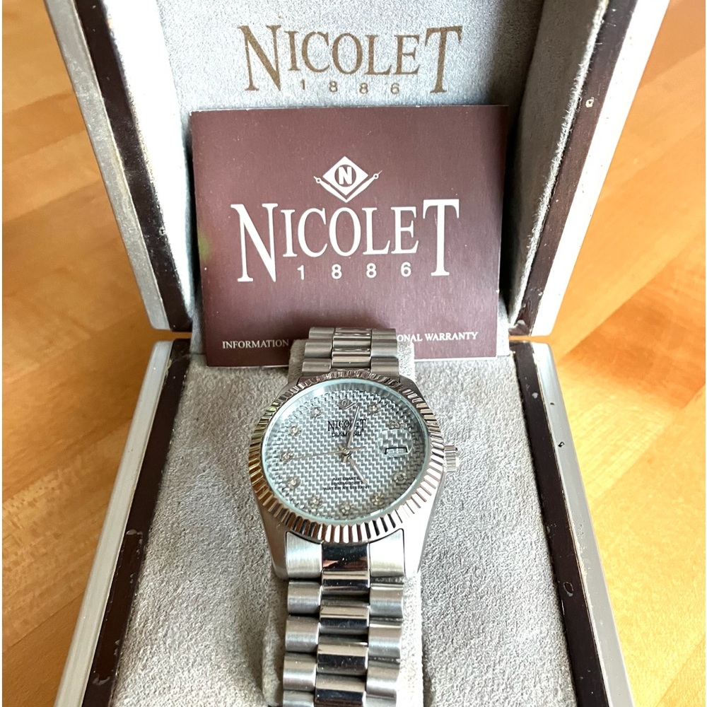 Nicole Silver Men's Watch